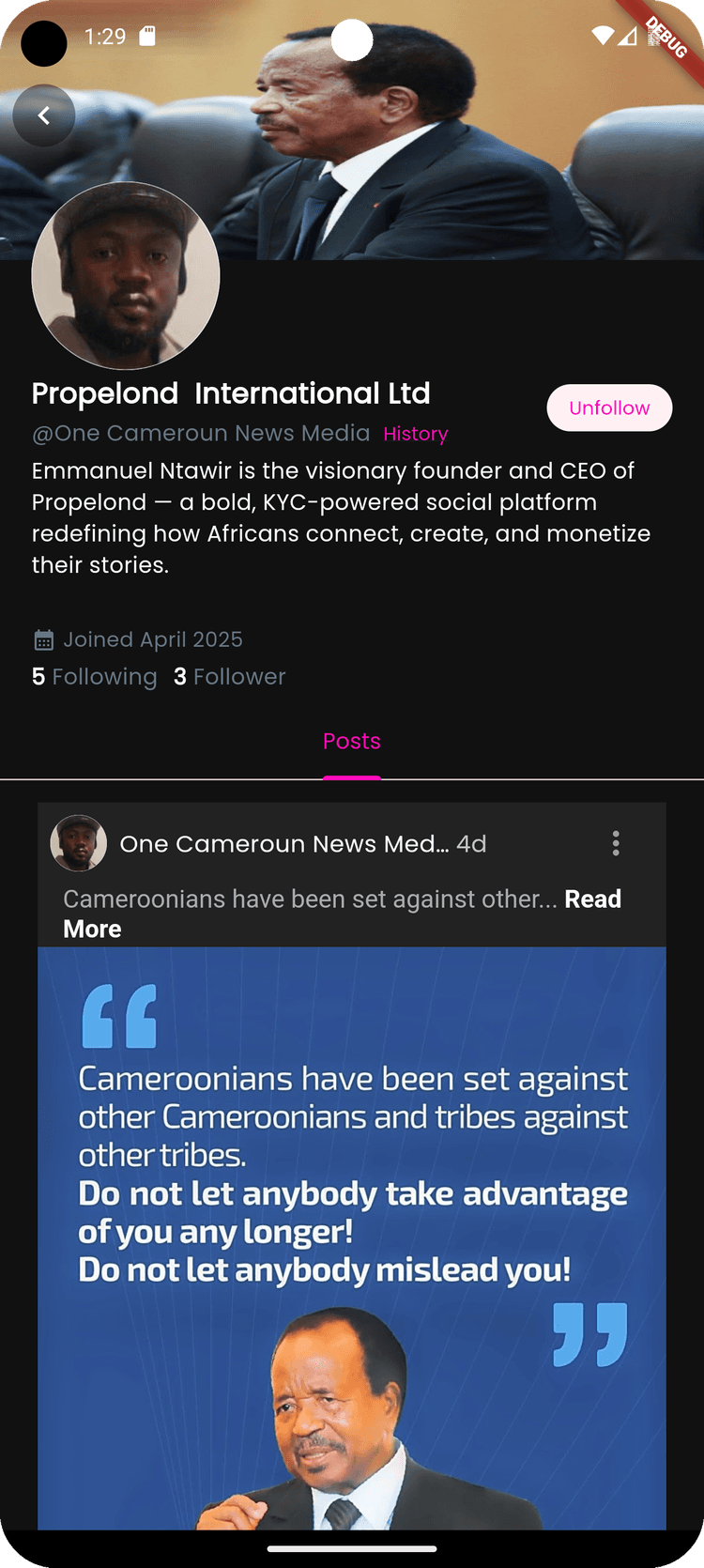 Build your African profile